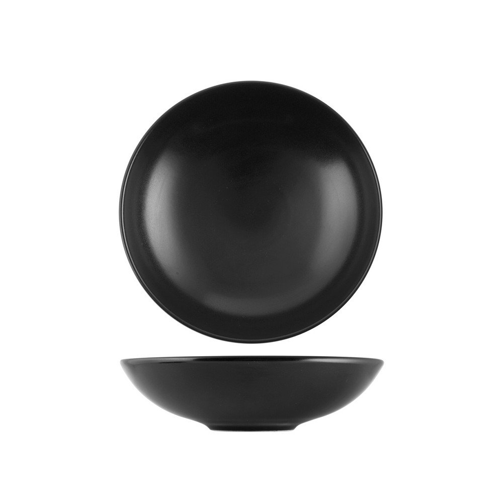Denver - Piatto Fondo Nero 20cm in Stoneware 