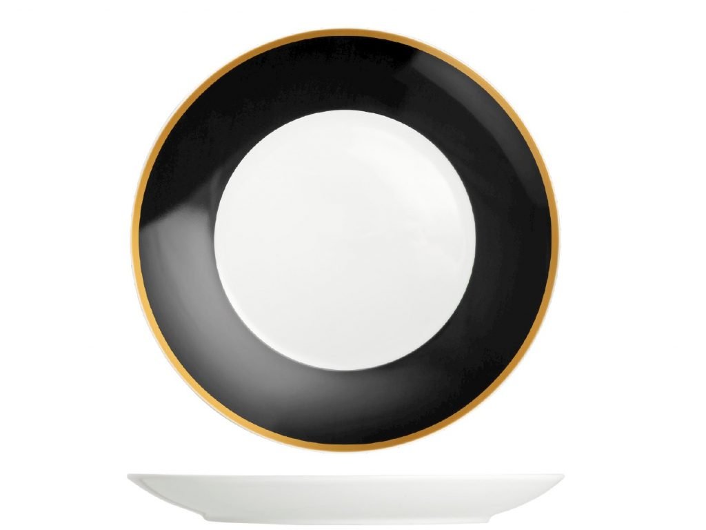 Onyx - Piatto piano in porcellana coupe 27cm
