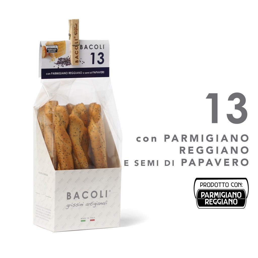 Bacoli con Parmigiano Reggiano e semi di Papavero 150gr
