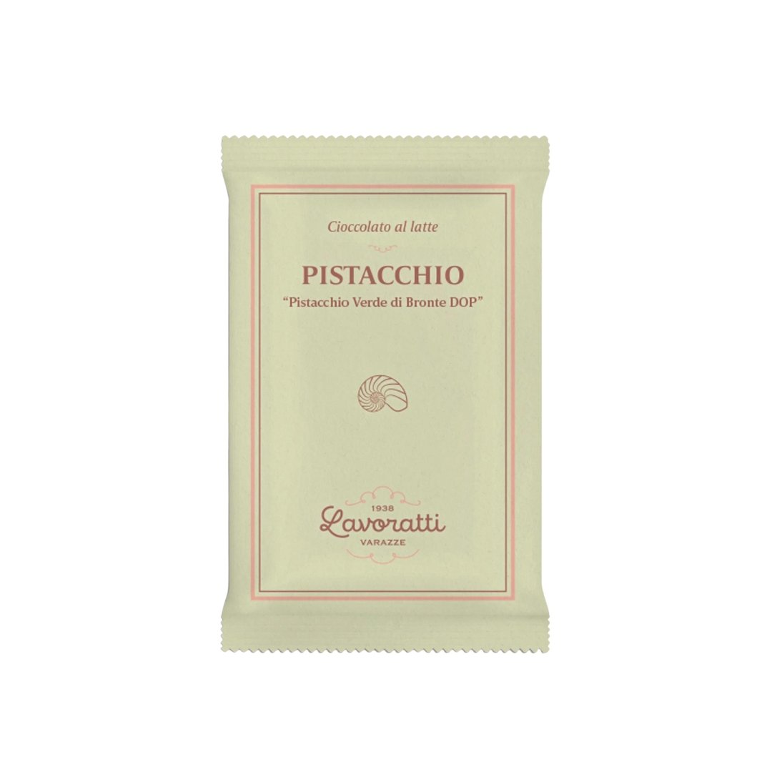 Tavoletta Cioccolato "Criollo" al latte con Pistacchio di Bronte 60gr