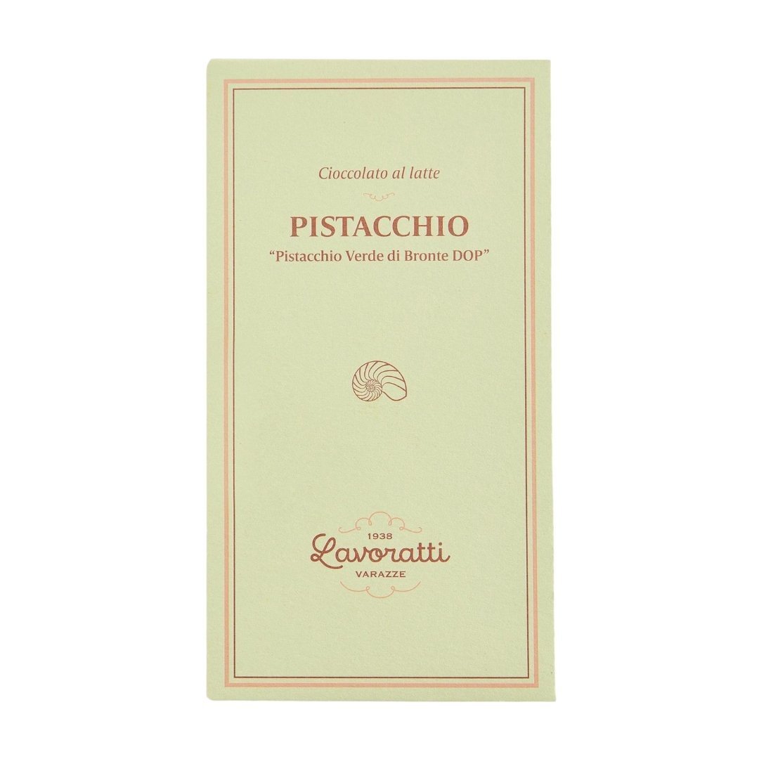 Tavoletta Cioccolato "Criollo" al latte con Pistacchio di Bronte 80gr