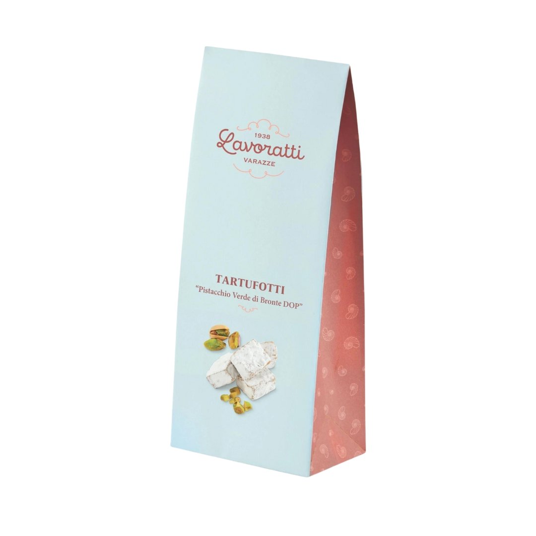 Tartufotti con pistacchio di Bronte 200gr Spolverati di zucchero