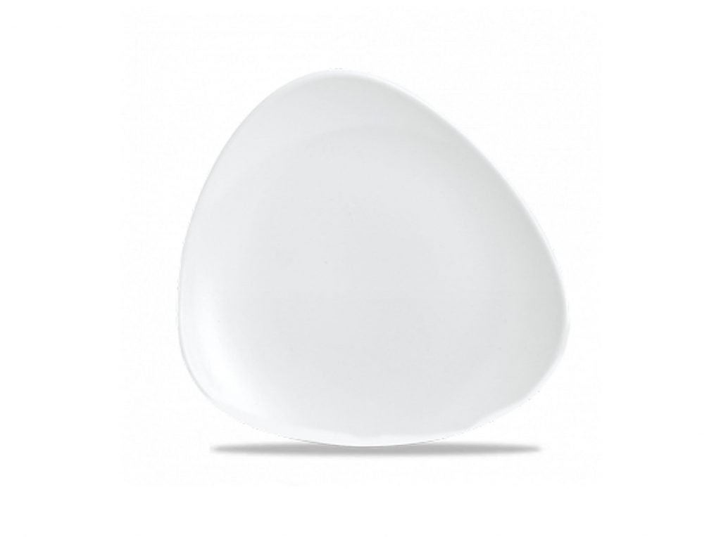 Vellum White - Piatto triangolare piano cm 26,5 (Confezione da 12pz)