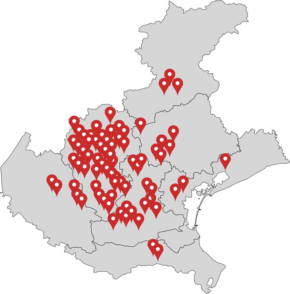 mappa di dove opera Mia in Veneto